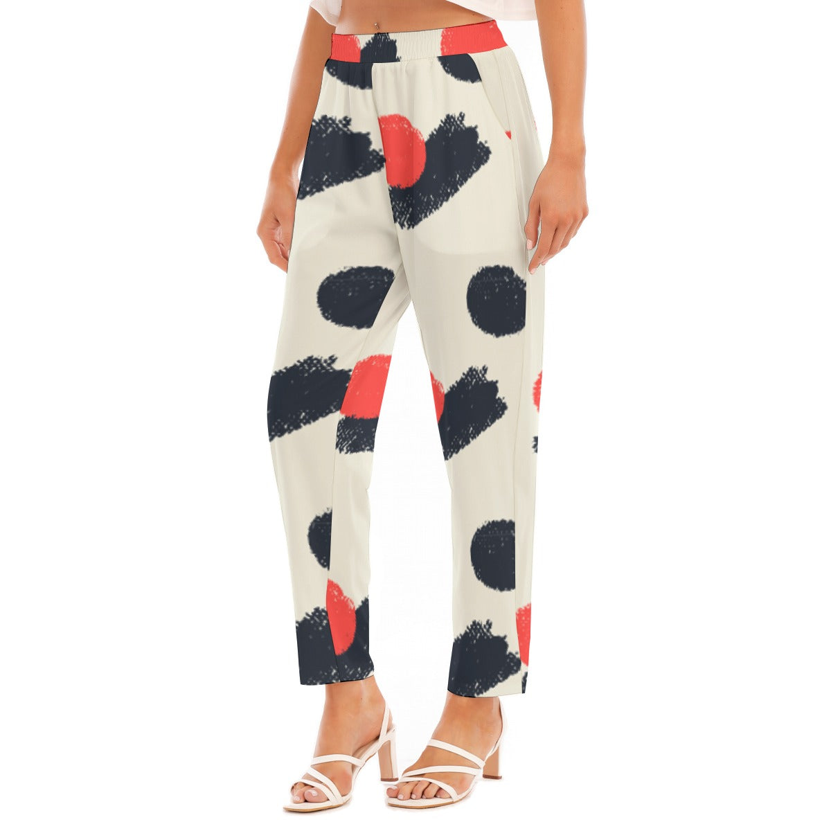 All-Over Print Women's Loose Straight-leg Pants