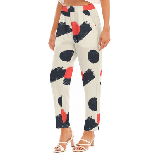 All-Over Print Women's Loose Straight-leg Pants