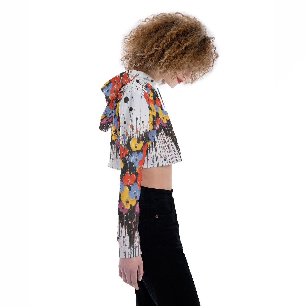 All-Over Print Women's Crop Top Hoodie