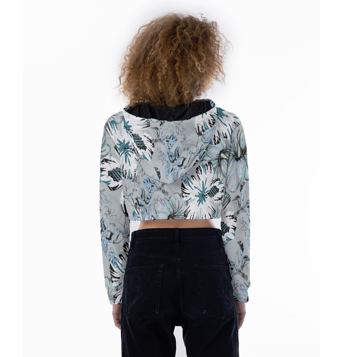 All-Over Print Women's Crop Top Hoodie