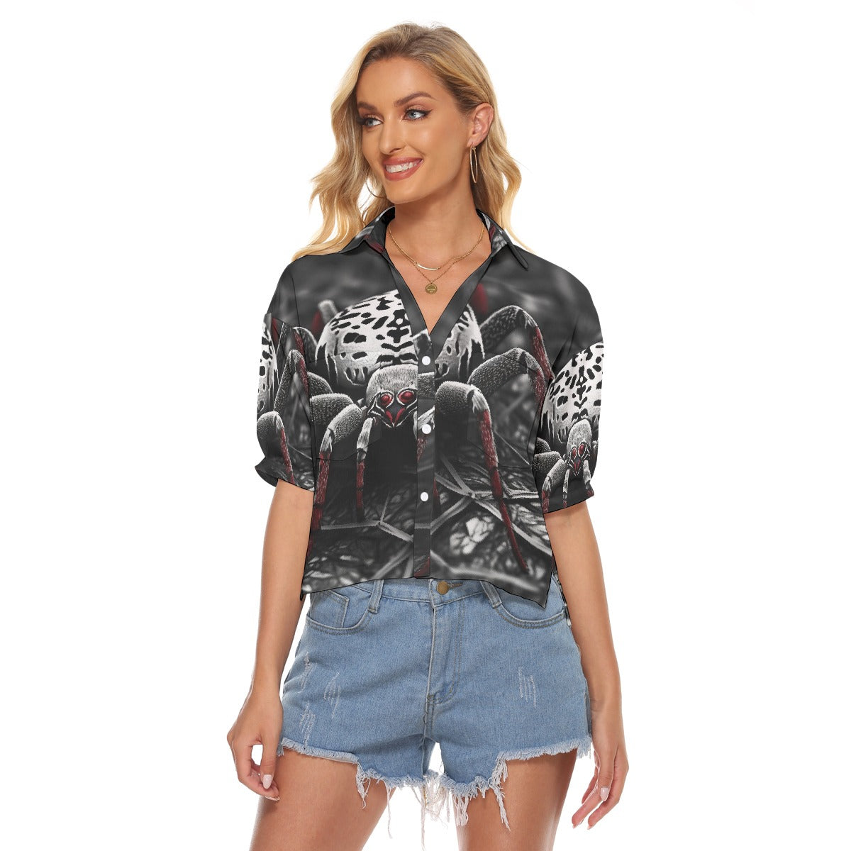 All-Over Print Women's V-neck Shirts