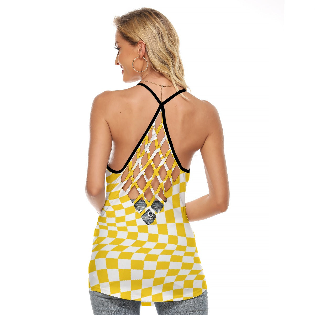 All-Over Print Women's Criss-Cross Open Back Tank Top