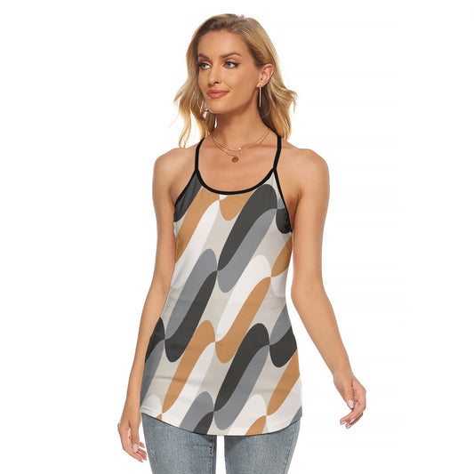 All-Over Print Women's Criss-Cross Open Back Tank Top