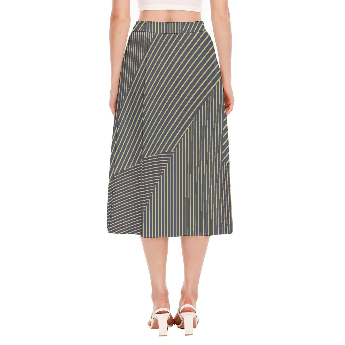 All-Over Print Women's Long Section Chiffon Skirt