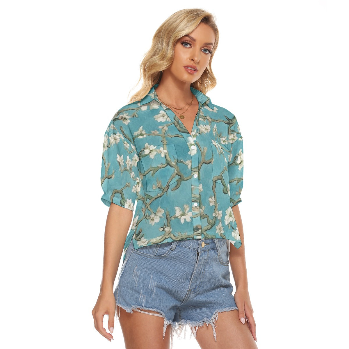 All-Over Print Women's V-neck Shirts