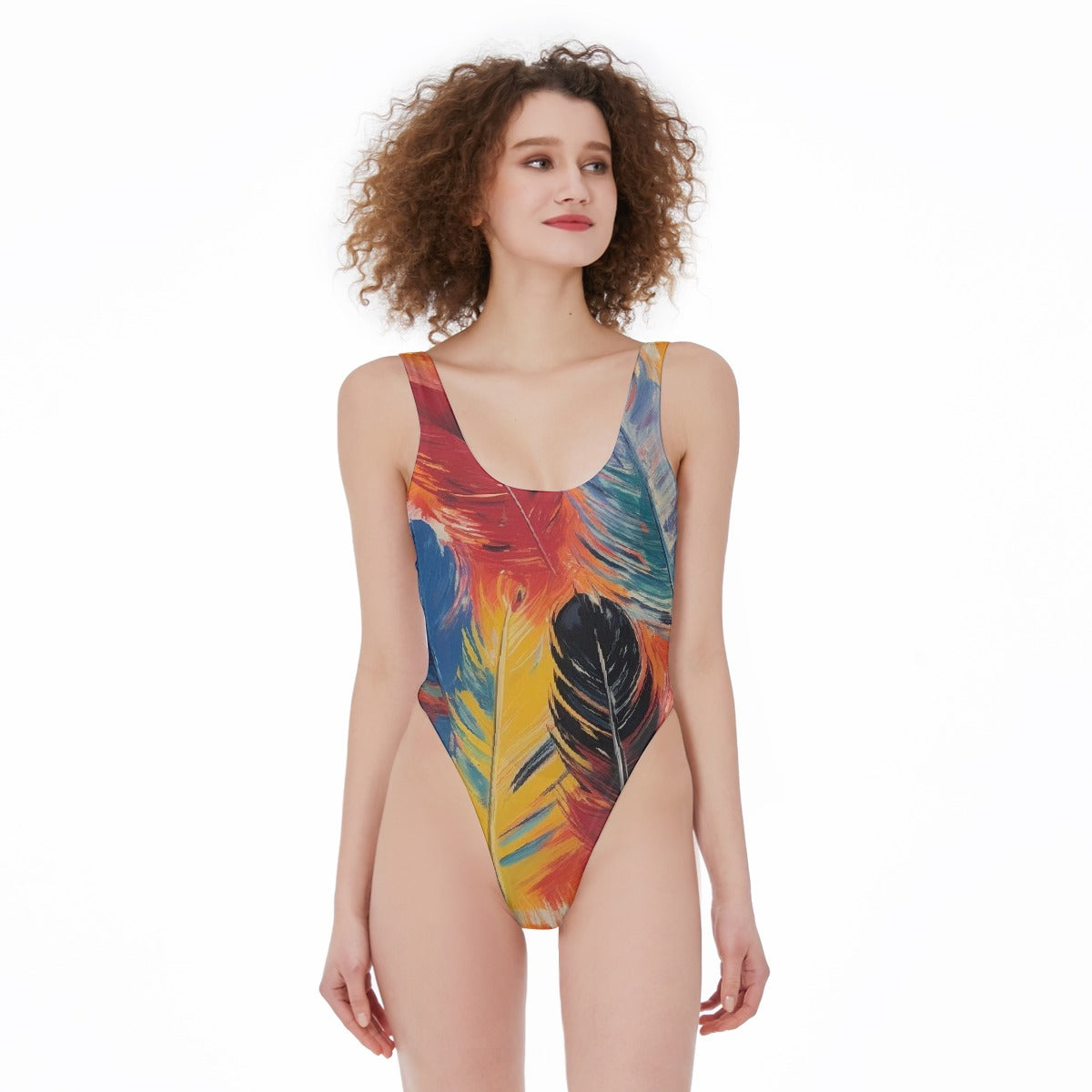 All-Over Print Women's High Cut One-piece Swimsuit