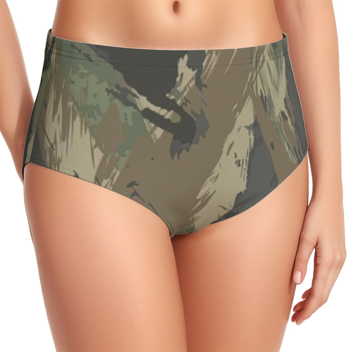 All-Over Print Women's Swimsuit Set With Halter