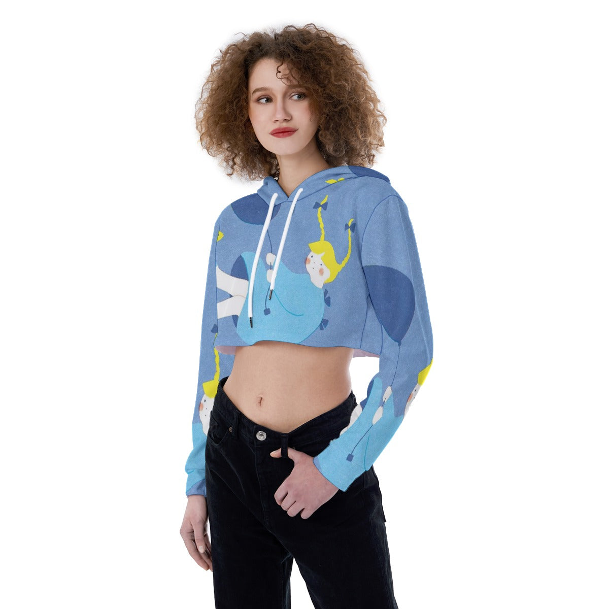 All-Over Print Women's Crop Top Hoodie