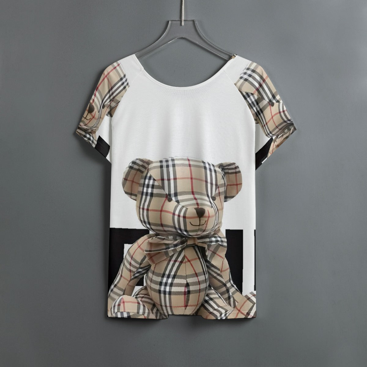All-Over Print Women's Round Neck T-shirt With Raglan Sleeve