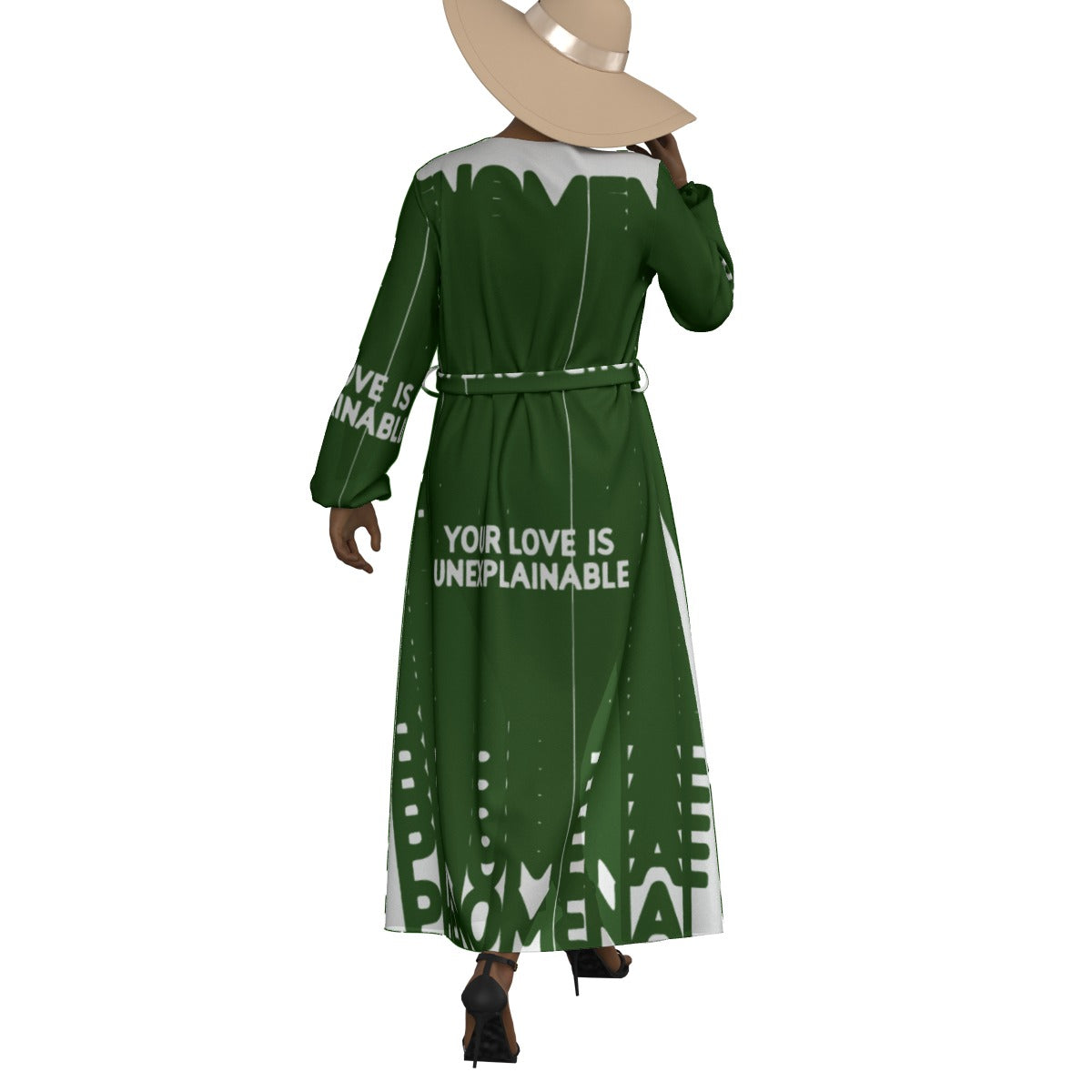 All-Over Print Women's Lace-up Chiffon Robe