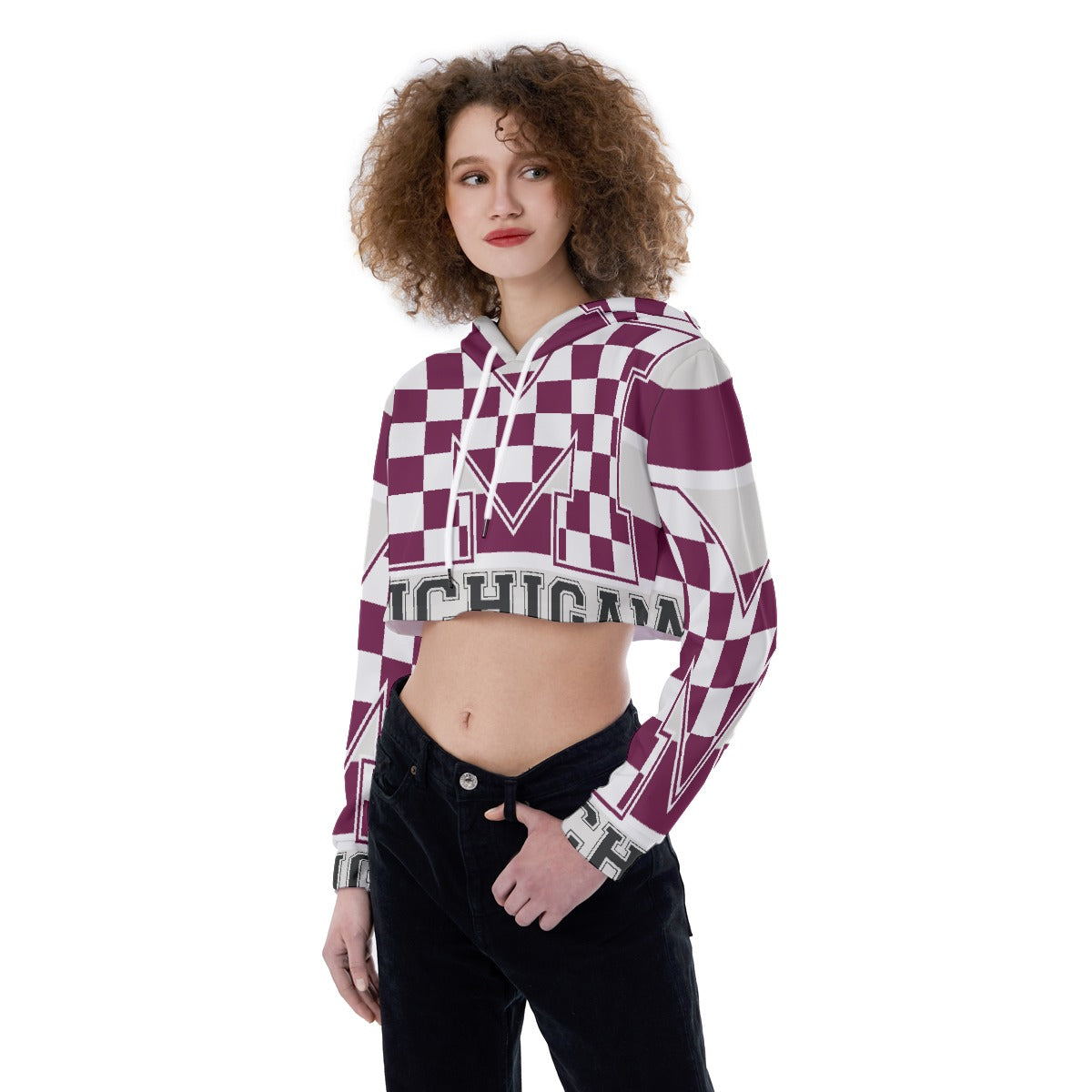 All-Over Print Women's Crop Top Hoodie