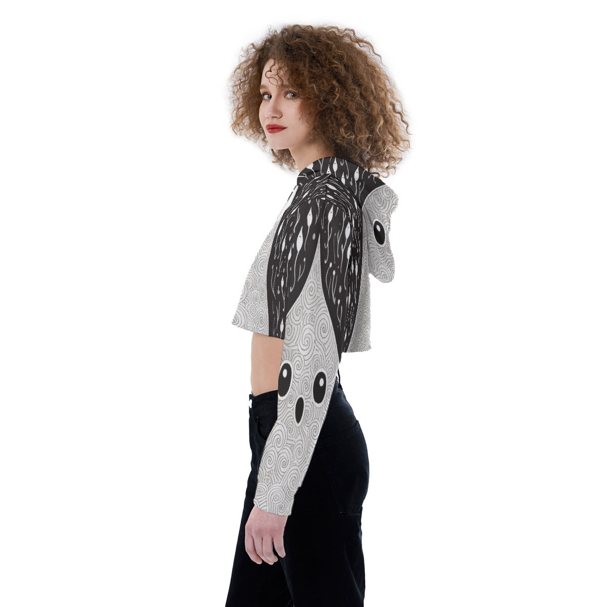 All-Over Print Women's Crop Top Hoodie
