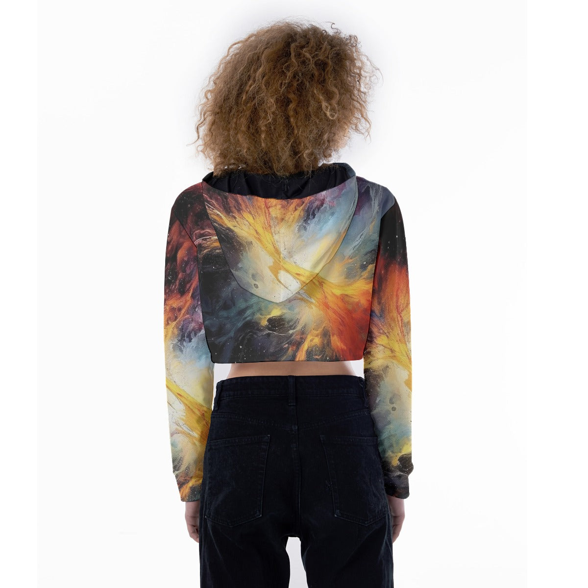 All-Over Print Women's Crop Top Hoodie