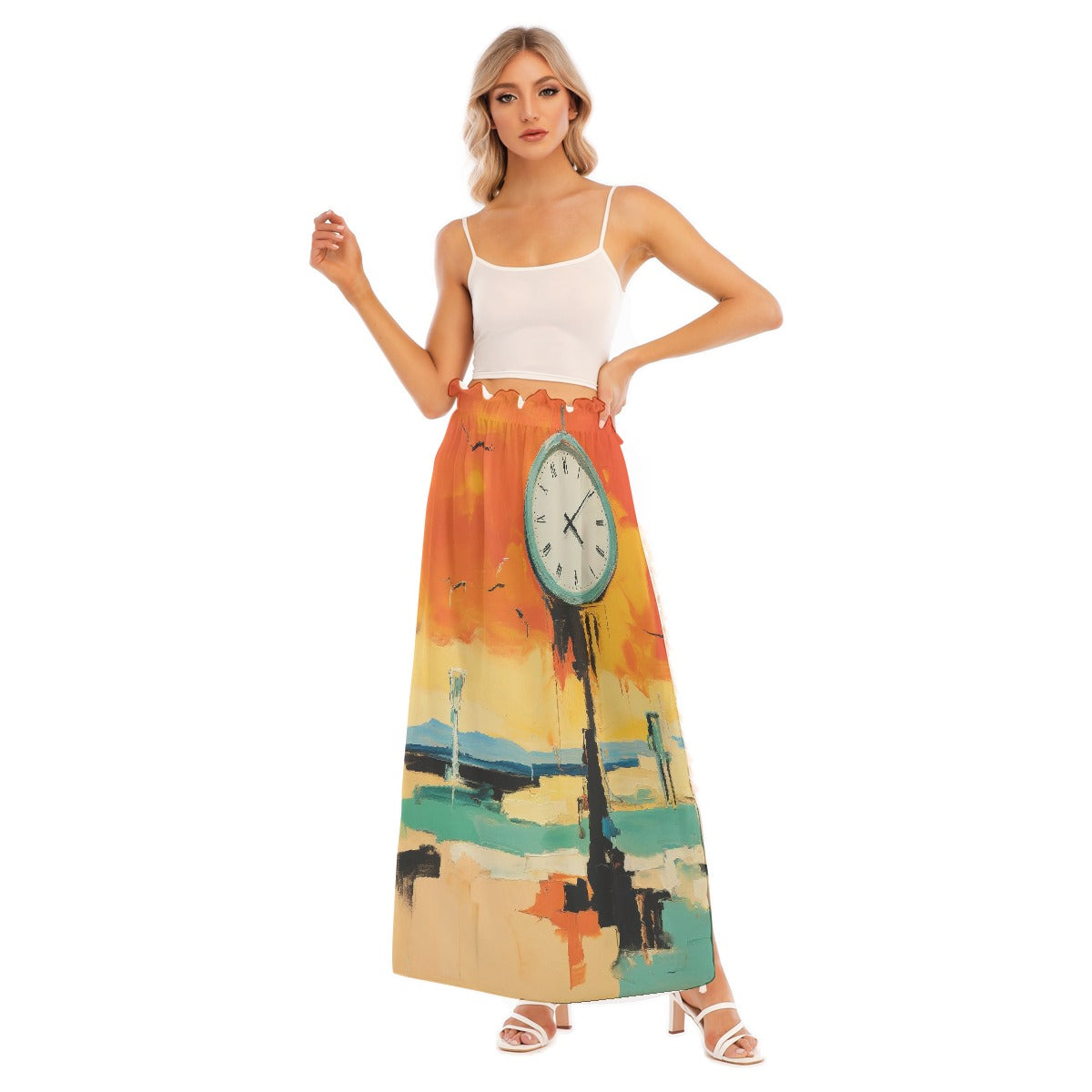 All-Over Print Women's Side Split Skirt