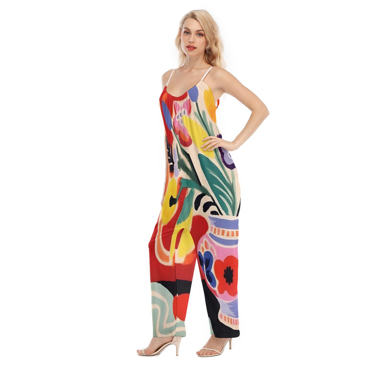 All-Over Print Women's Loose Cami Jumpsuit