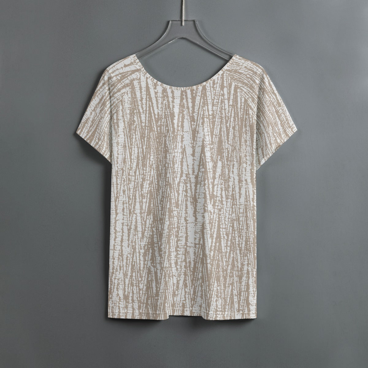 All-Over Print Women's Round Neck T-shirt With Raglan Sleeve