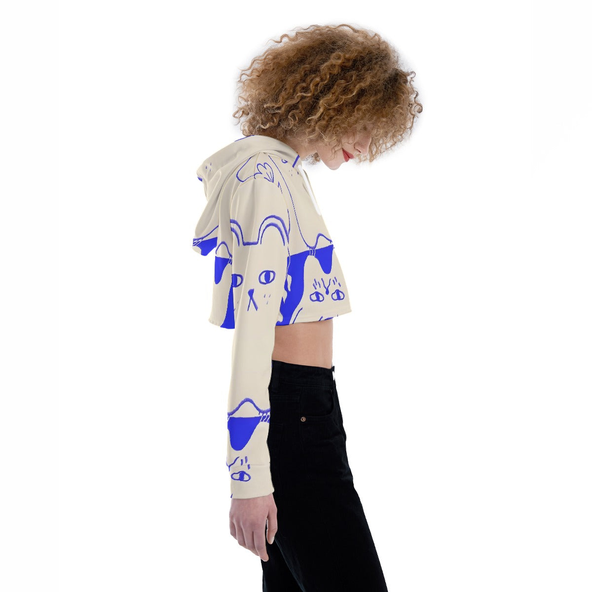 All-Over Print Women's Crop Top Hoodie