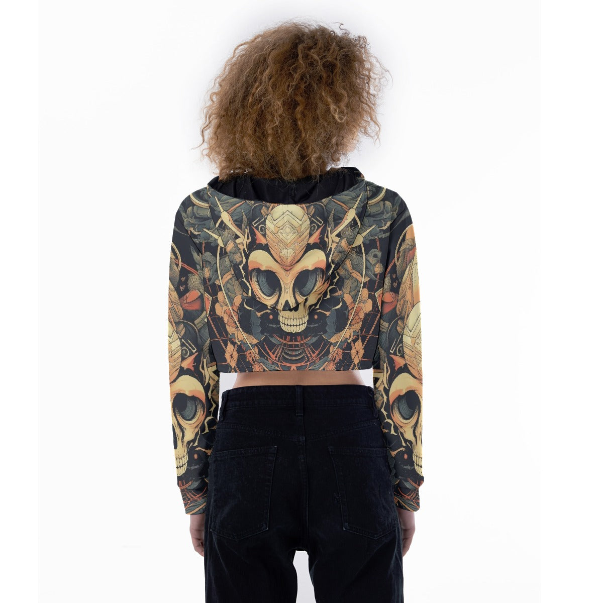 All-Over Print Women's Crop Top Hoodie