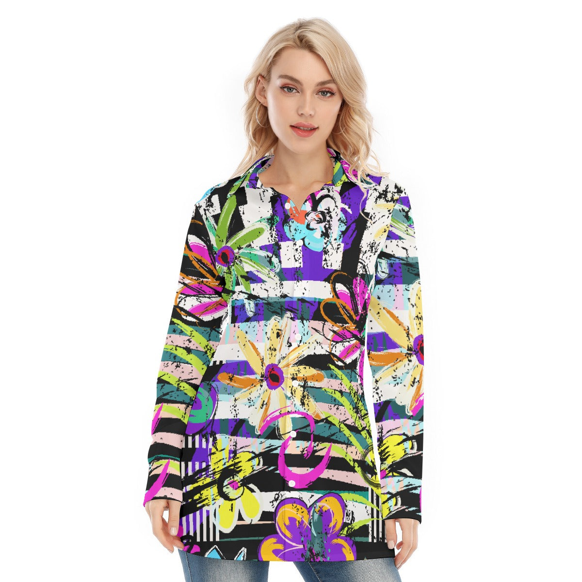 All-Over Print Women's Long Shirt