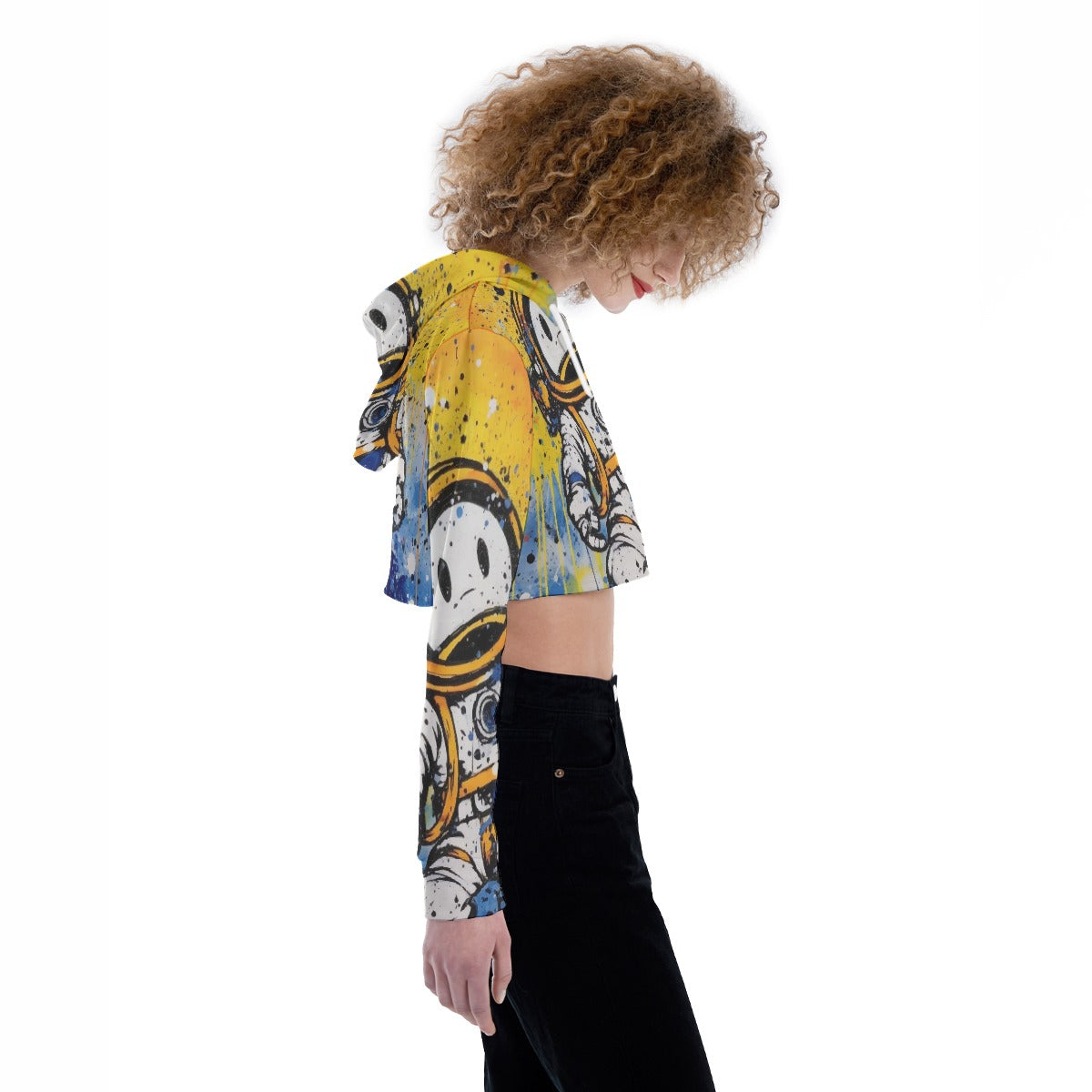 All-Over Print Women's Crop Top Hoodie
