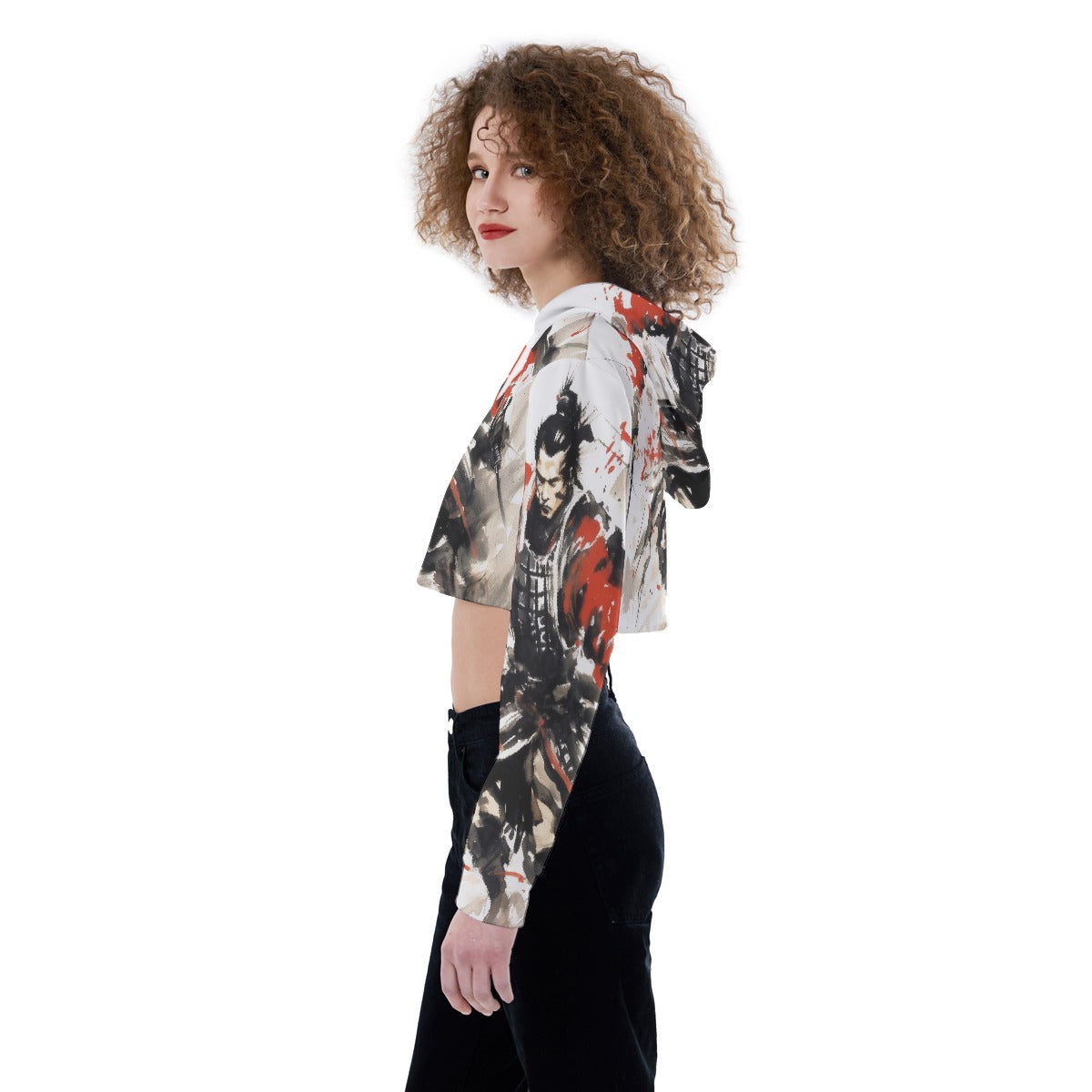 All-Over Print Women's Crop Top Hoodie
