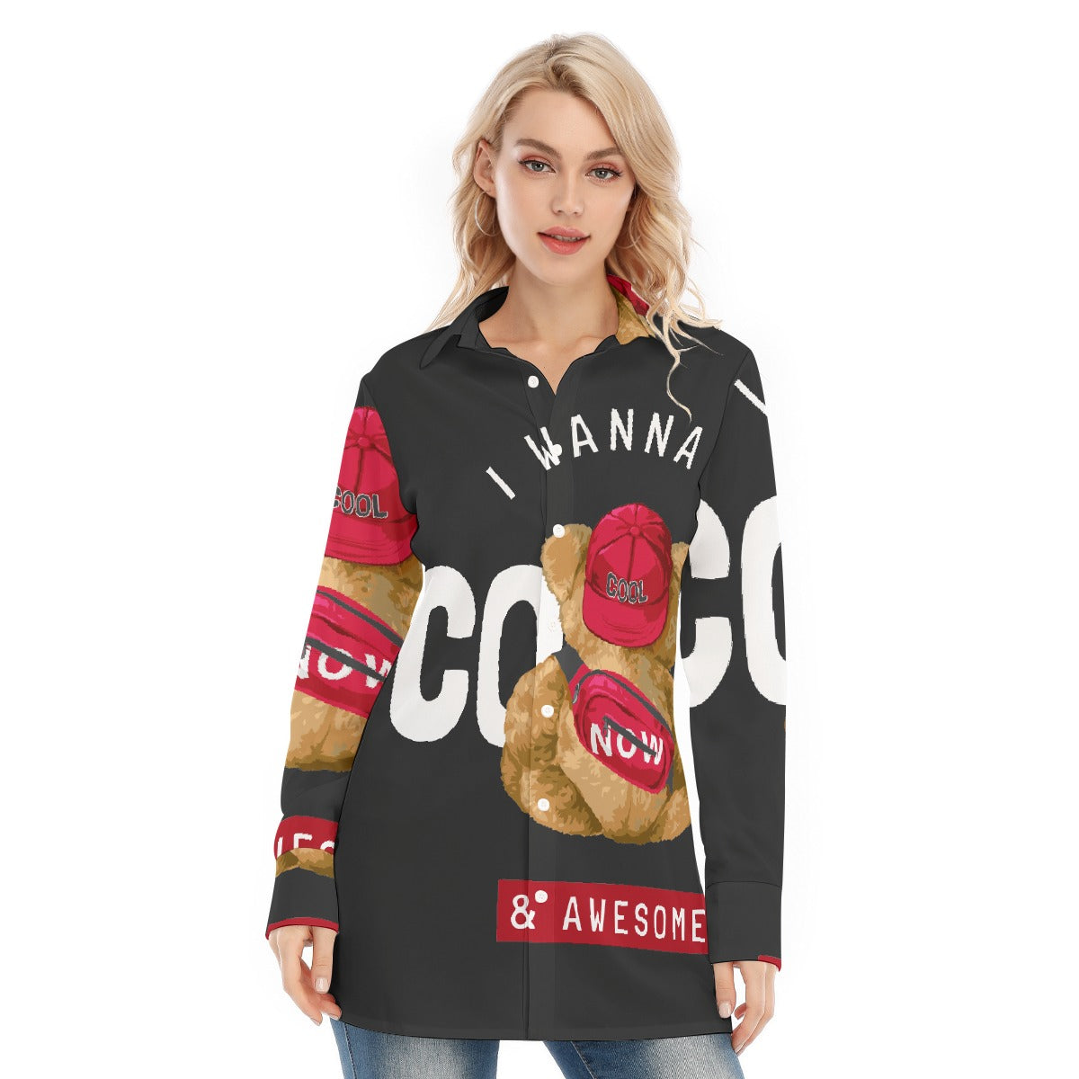 All-Over Print Women's Long Shirt