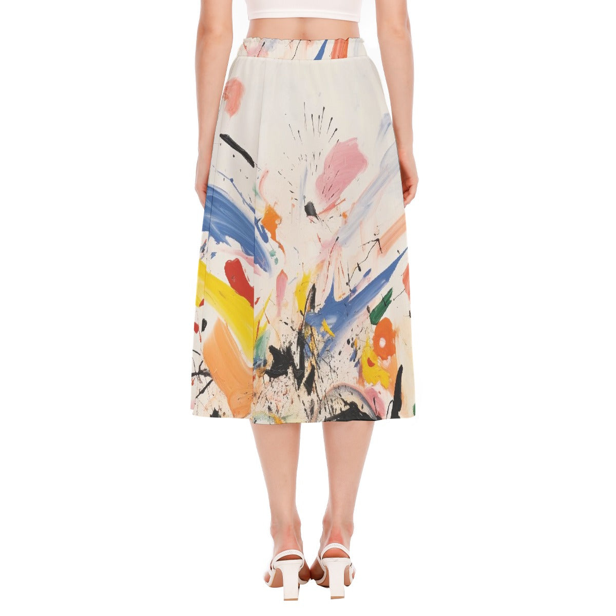 All-Over Print Women's Long Section Chiffon Skirt