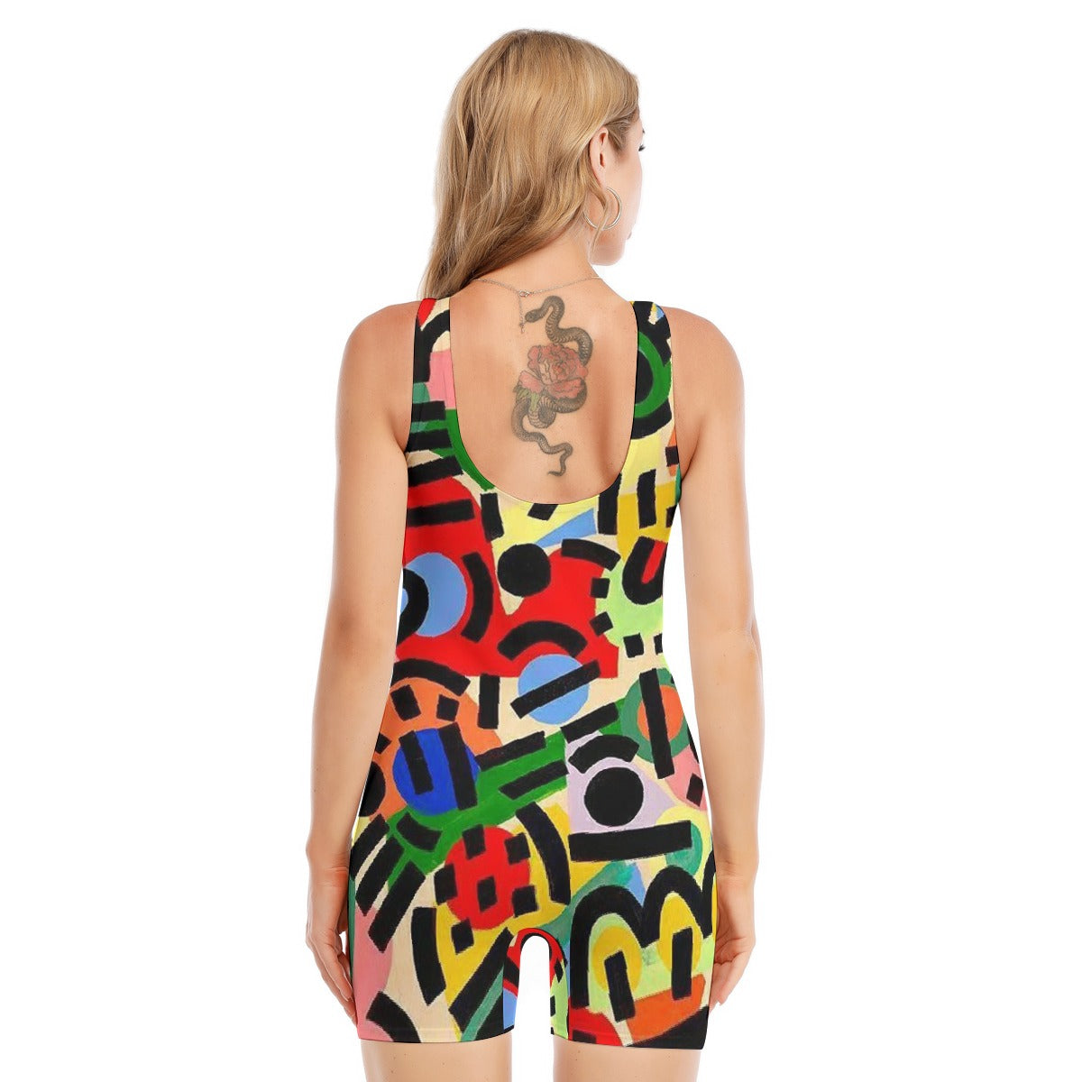 All-Over Print Women's Sleeveless One-piece Swimsuit