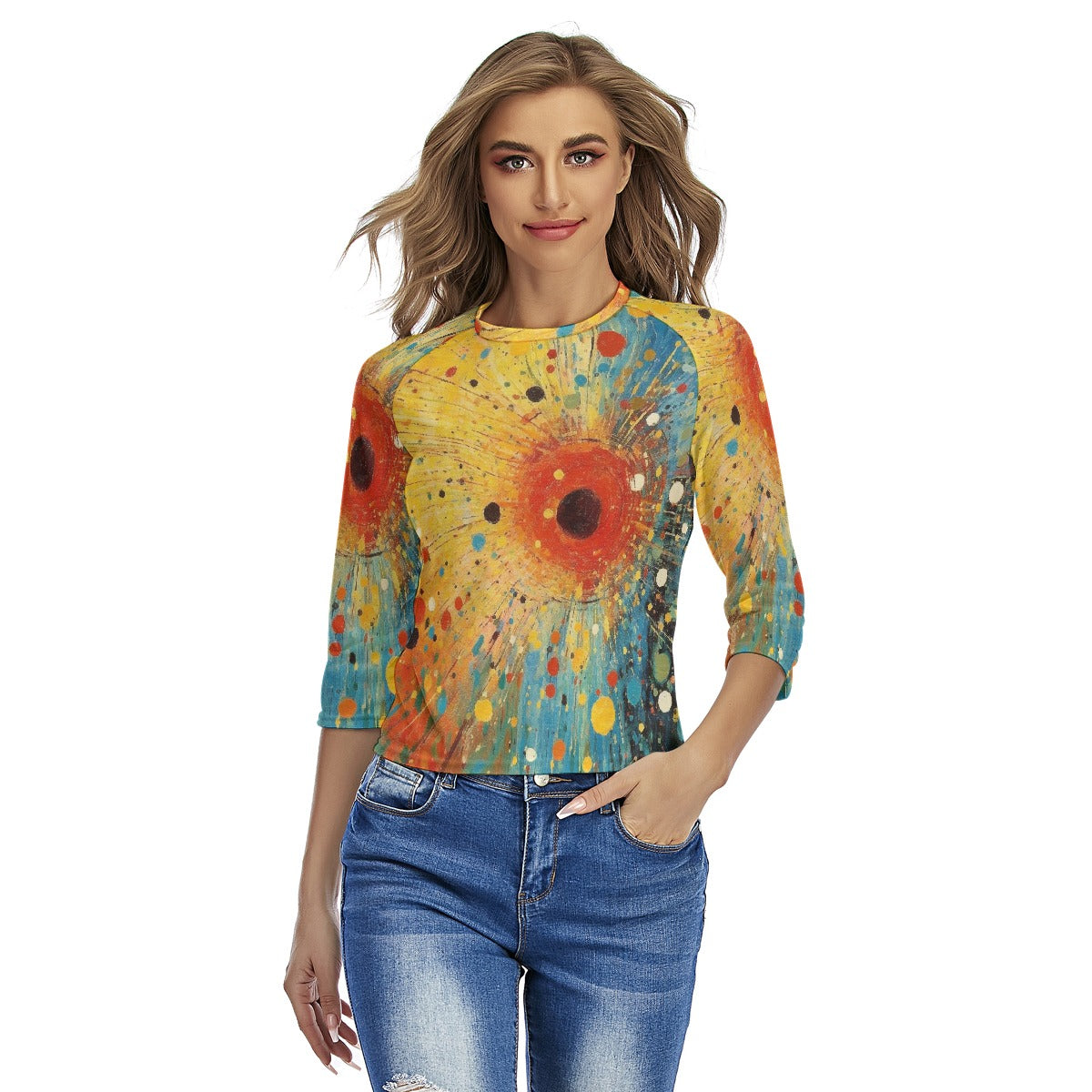 All-Over Print Women's Raglan Sleeves T-shirts