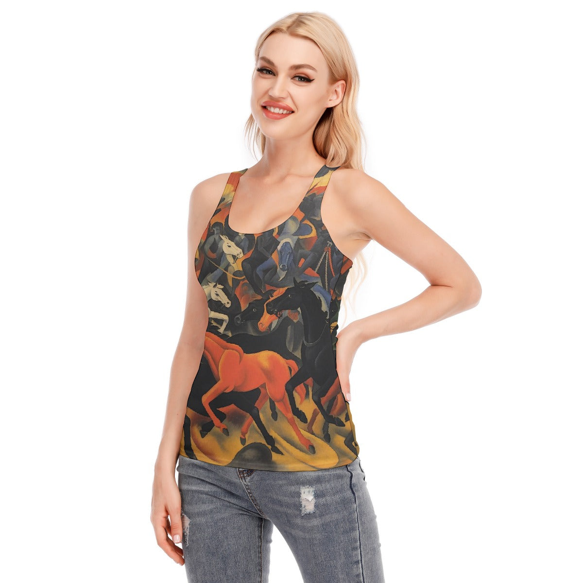All-Over Print Women's Racer Vest | 190GSM Cotton