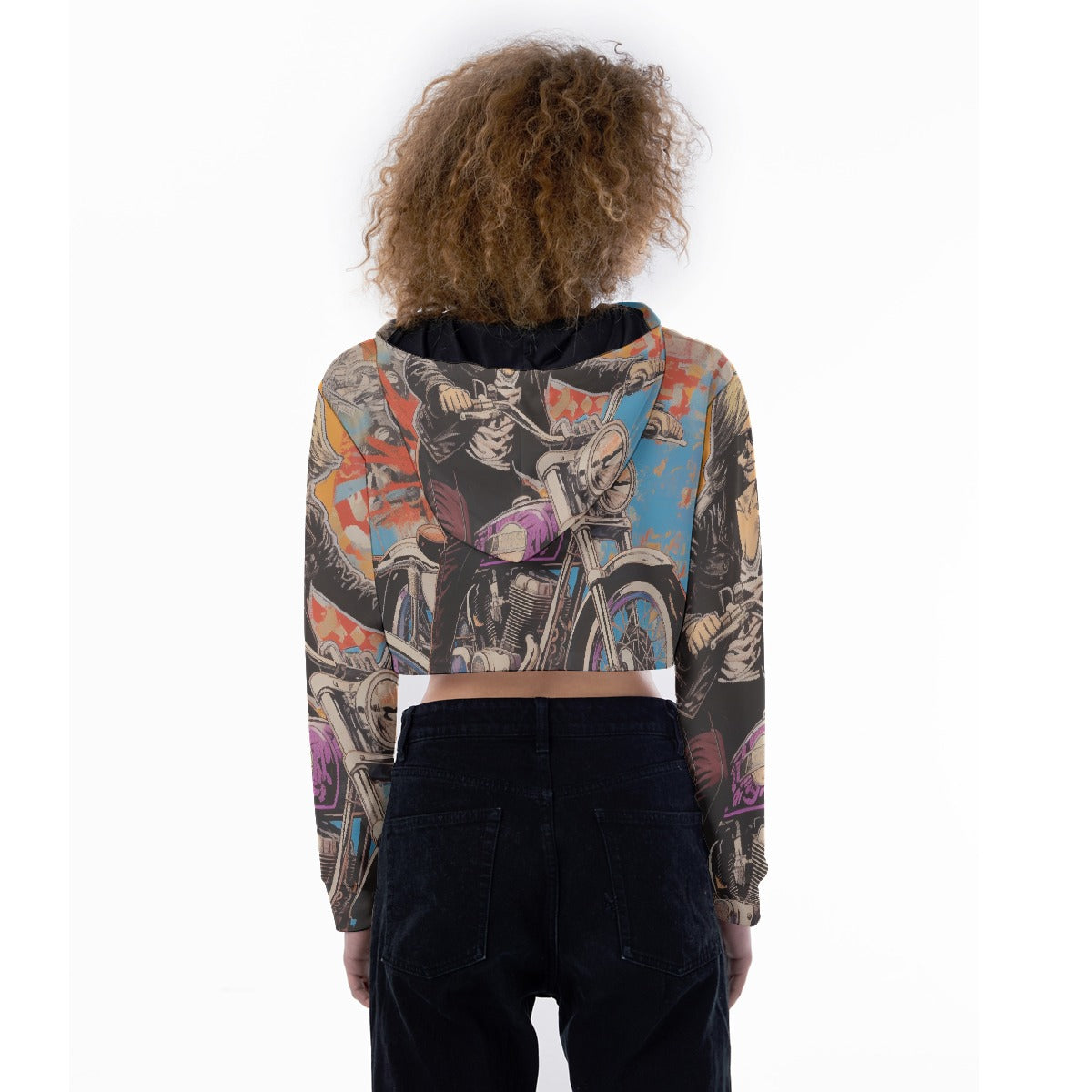 All-Over Print Women's Crop Top Hoodie