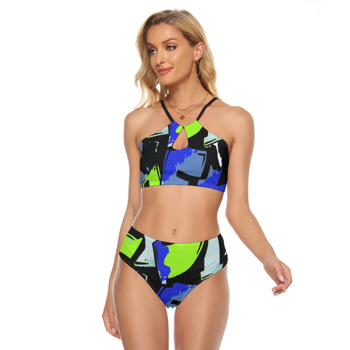 All-Over Print Women's Cami Keyhole One-piece Swimsuit
