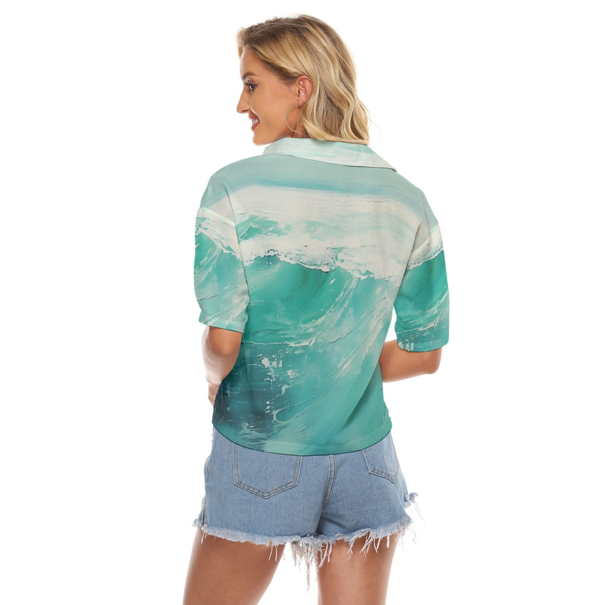 All-Over Print Women's V-neck Shirts
