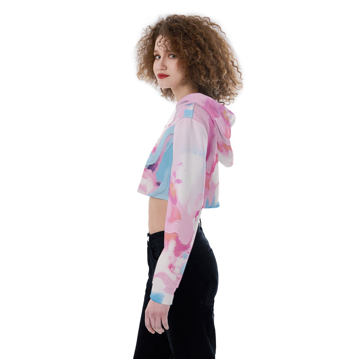 All-Over Print Women's Crop Top Hoodie