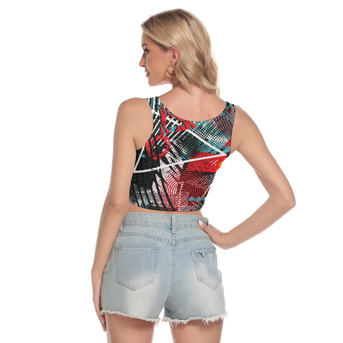 All-Over Print Women's Sport Crop Tank Top