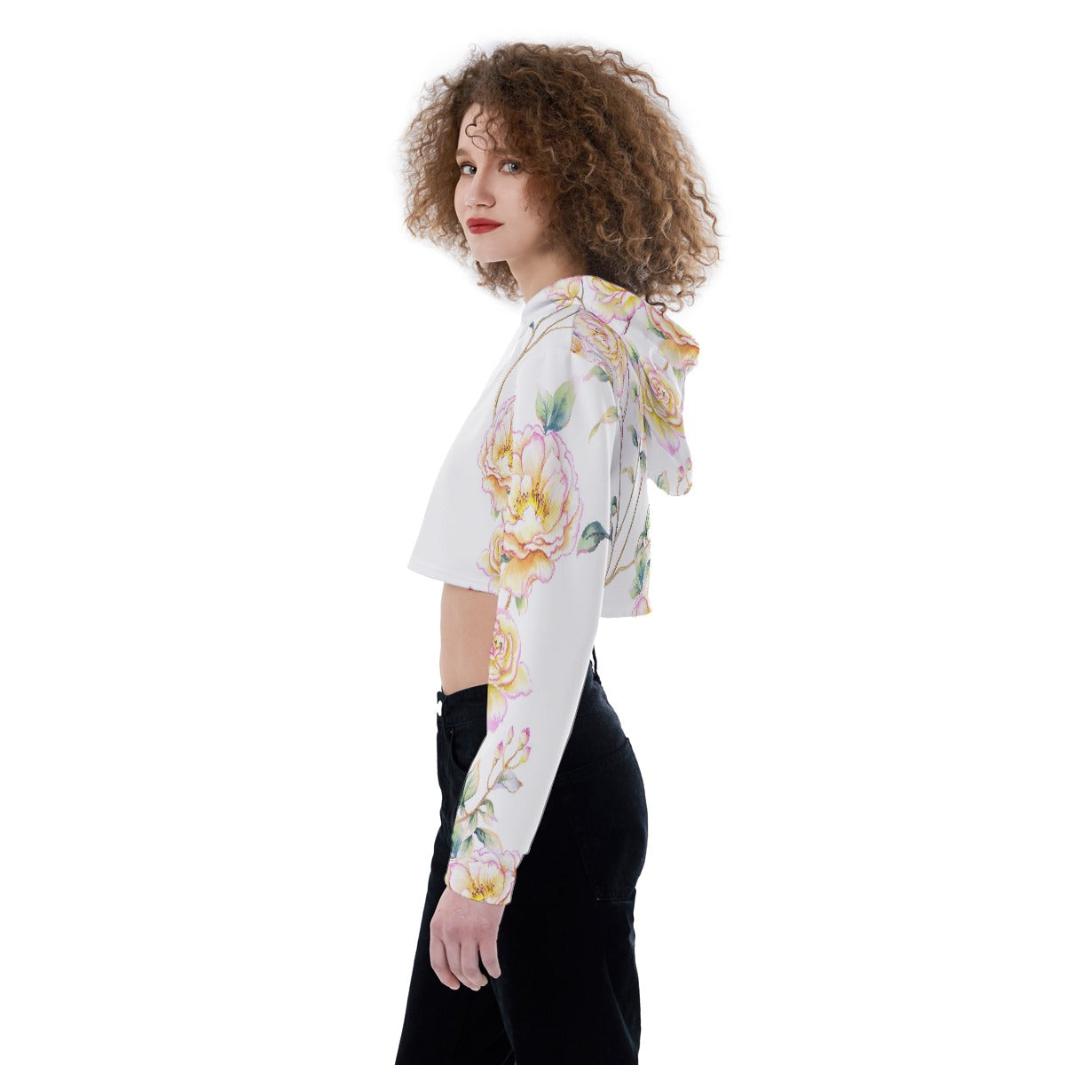 All-Over Print Women's Crop Top Hoodie