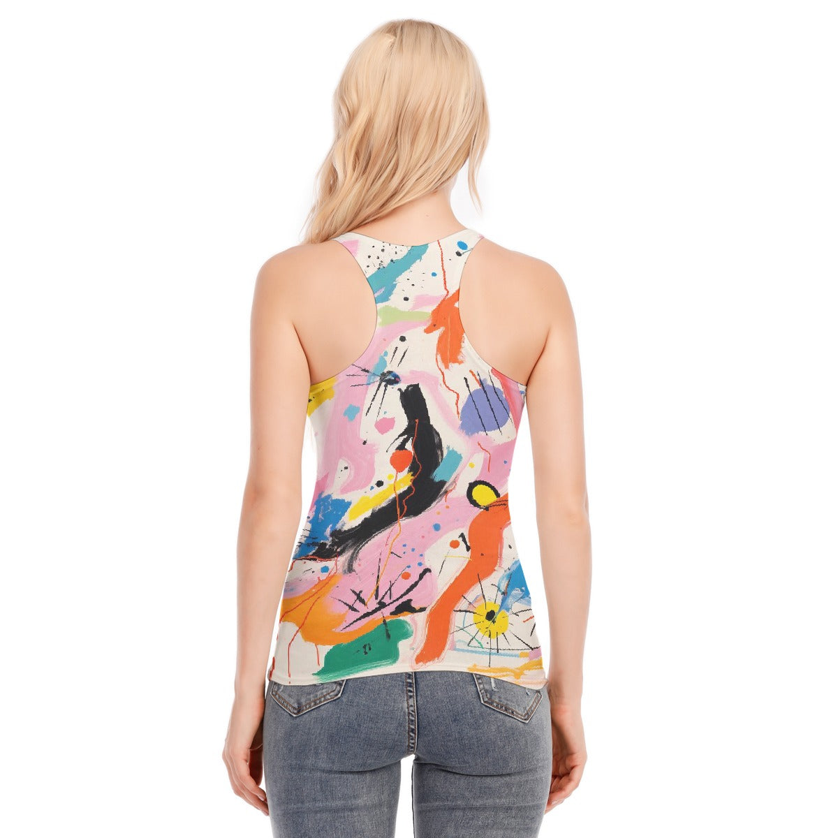 All-Over Print Women's Racer Vest | 190GSM Cotton