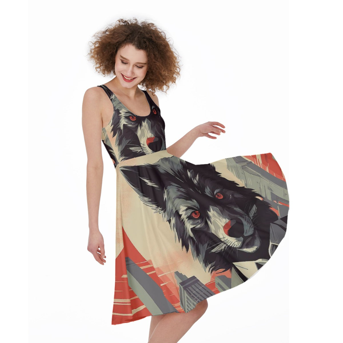All-Over Print Women's Sleeveless Dress