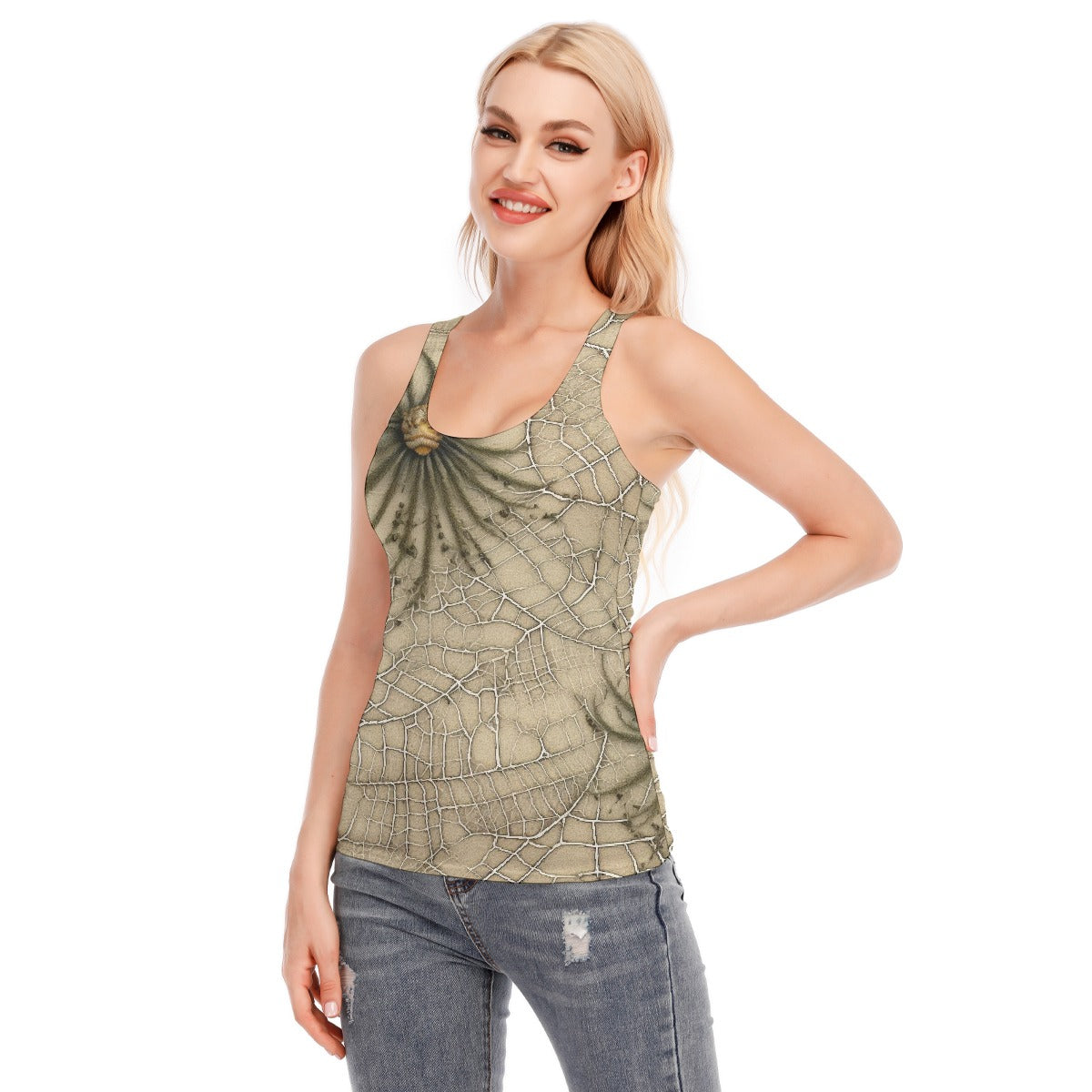 All-Over Print Women's Racer Vest | 190GSM Cotton