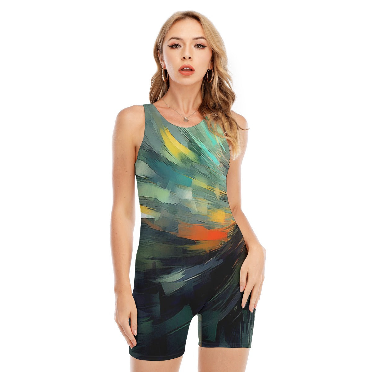 All-Over Print Women's Sleeveless One-piece Swimsuit