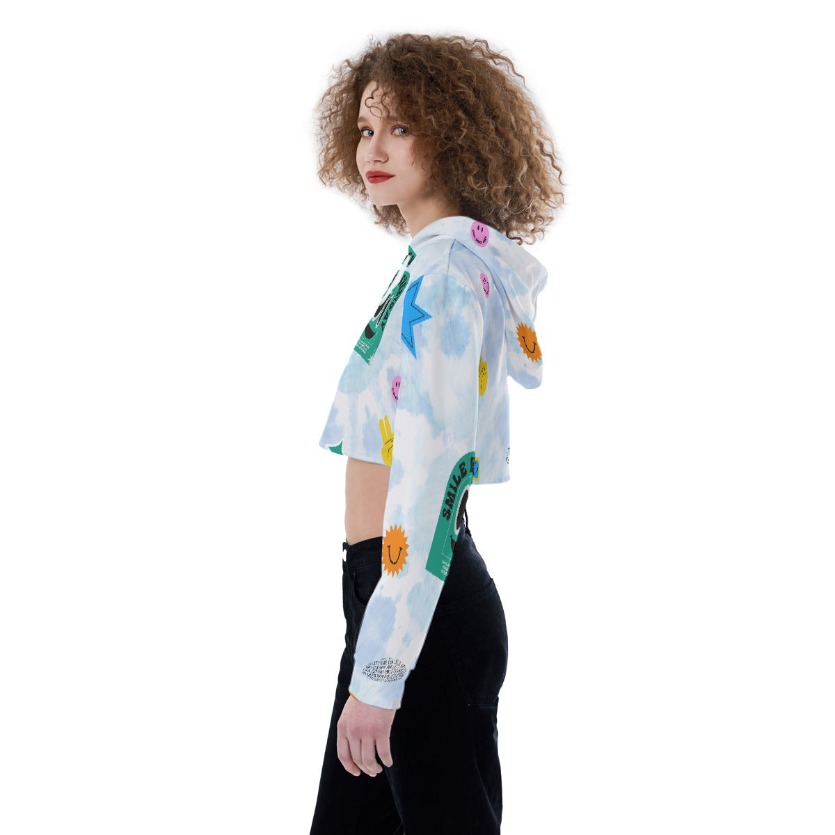 All-Over Print Women's Crop Top Hoodie
