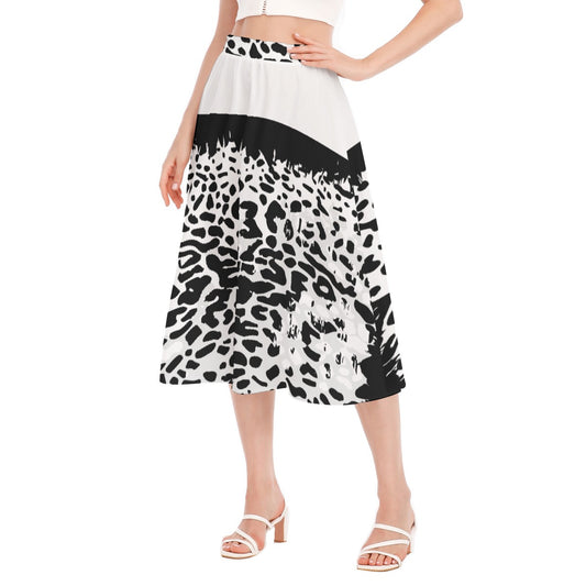 All-Over Print Women's Long Section Chiffon Skirt