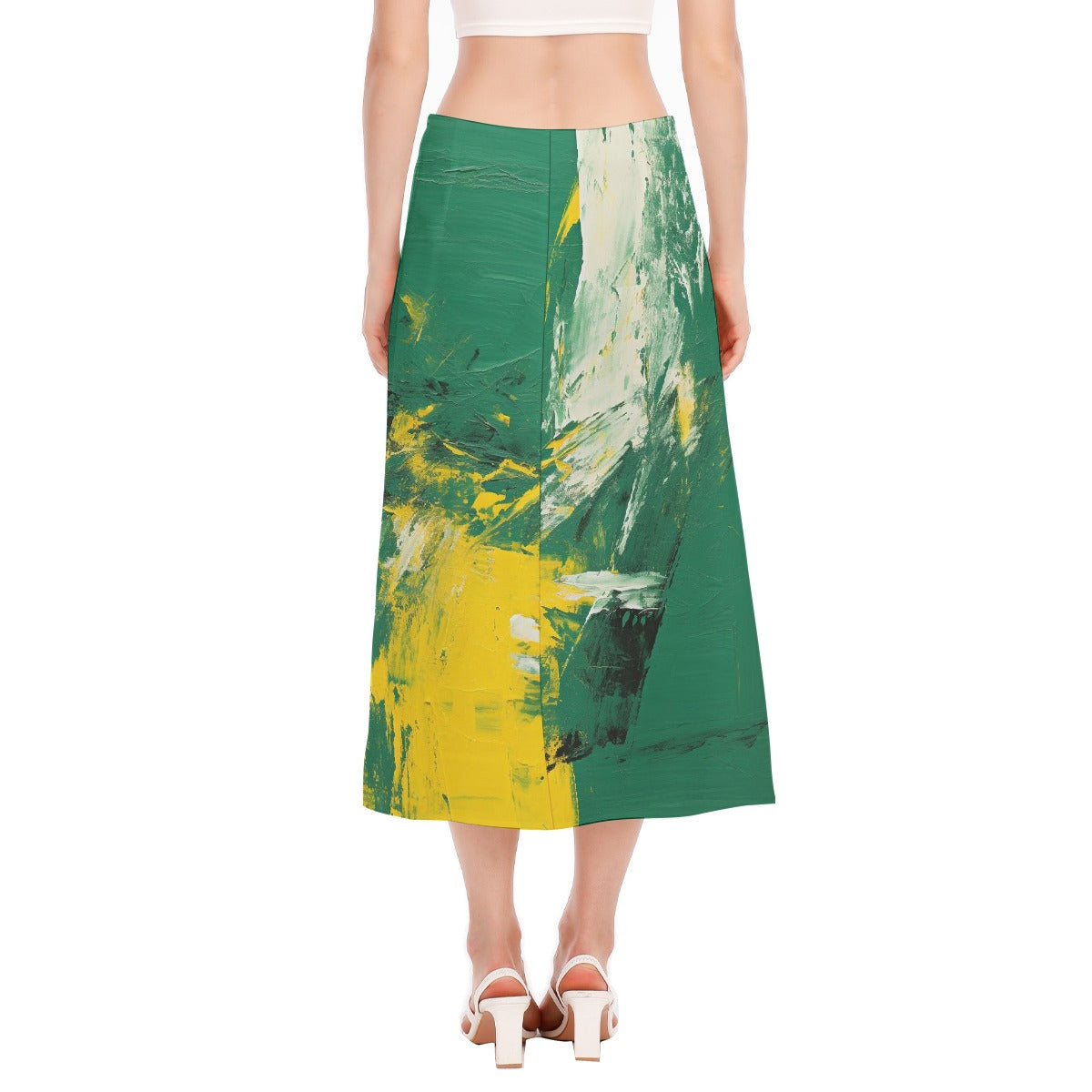All-Over Print Women's High Slit Long Skirt