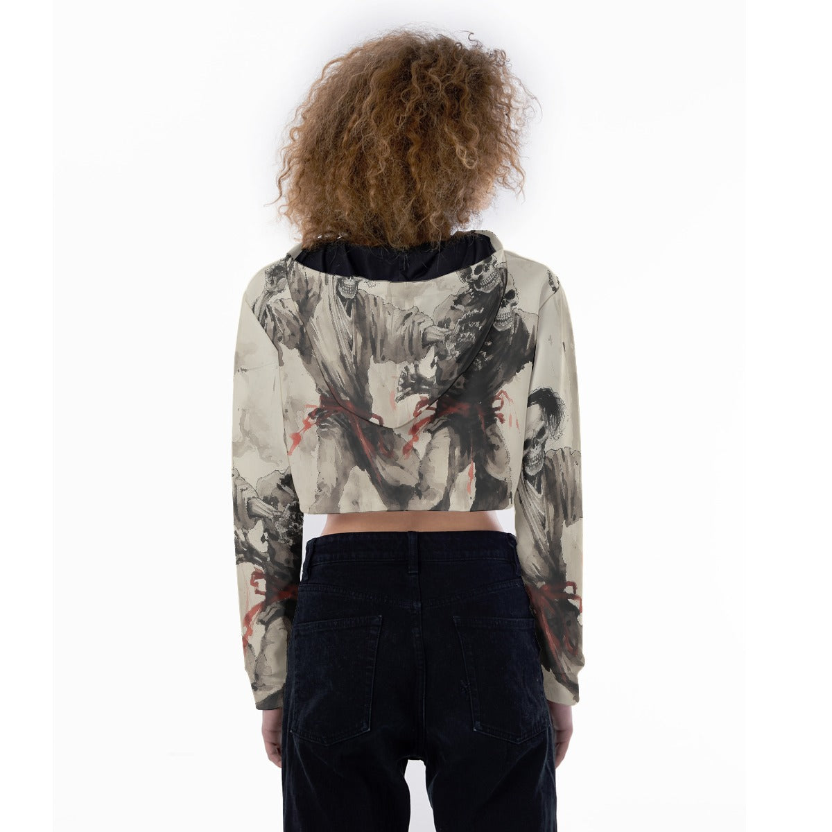 All-Over Print Women's Crop Top Hoodie