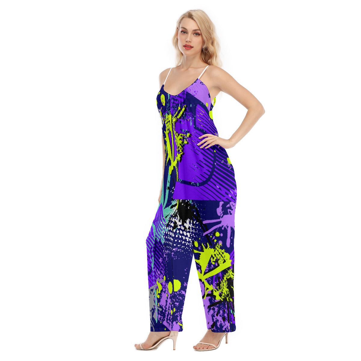 All-Over Print Women's Loose Cami Jumpsuit