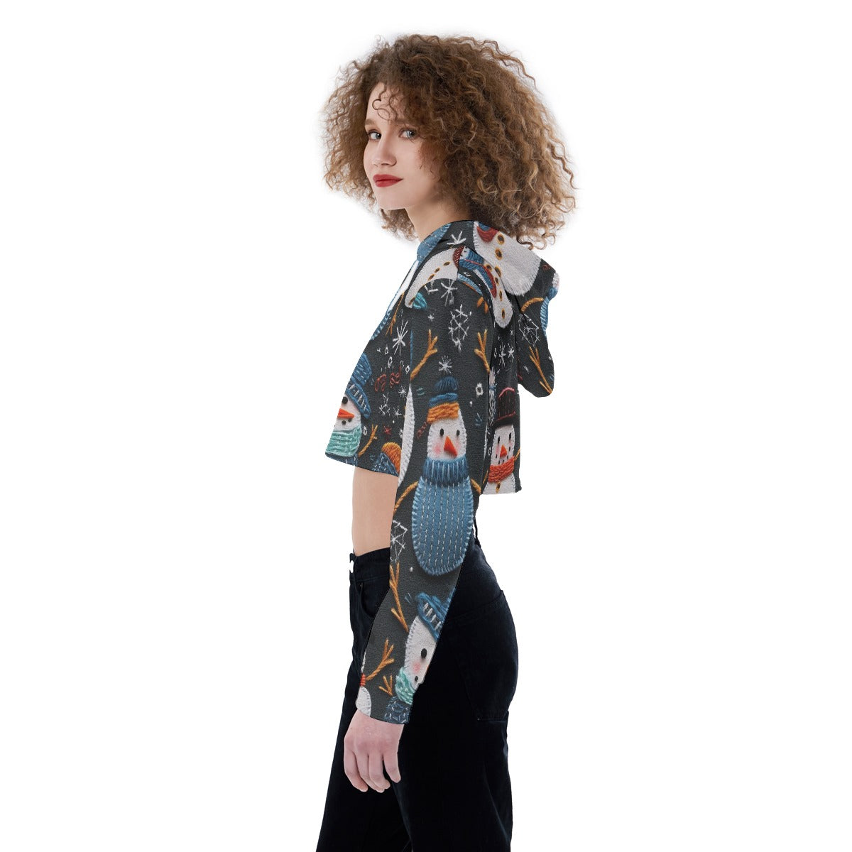 All-Over Print Women's Crop Top Hoodie