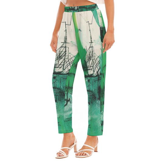 All-Over Print Women's Loose Straight-leg Pants