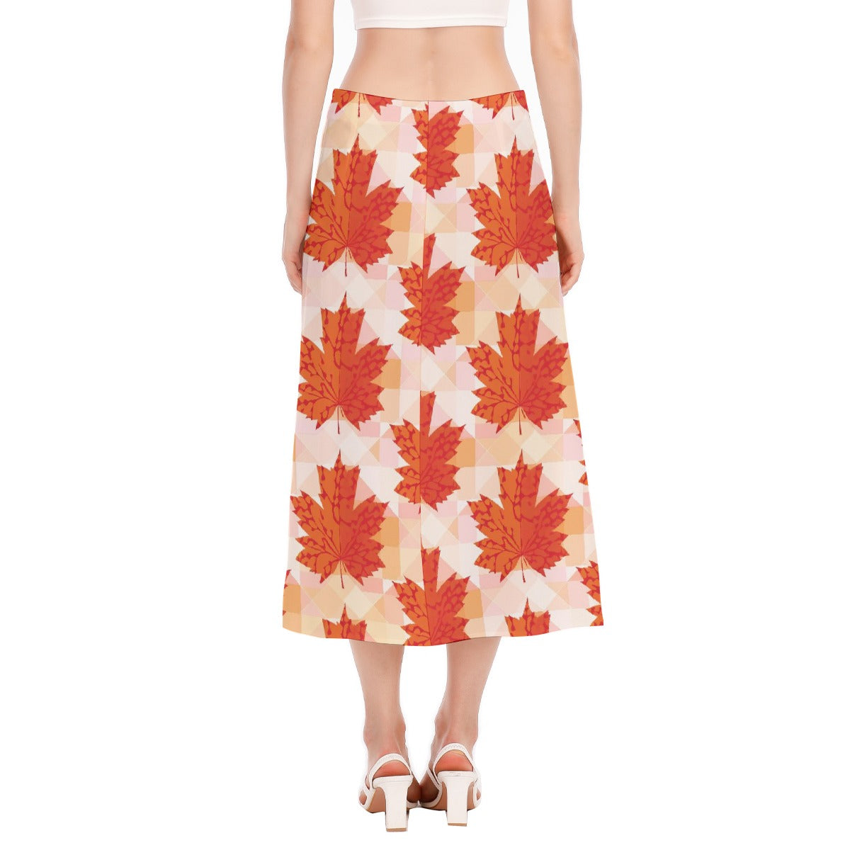 All-Over Print Women's High Slit Long Skirt