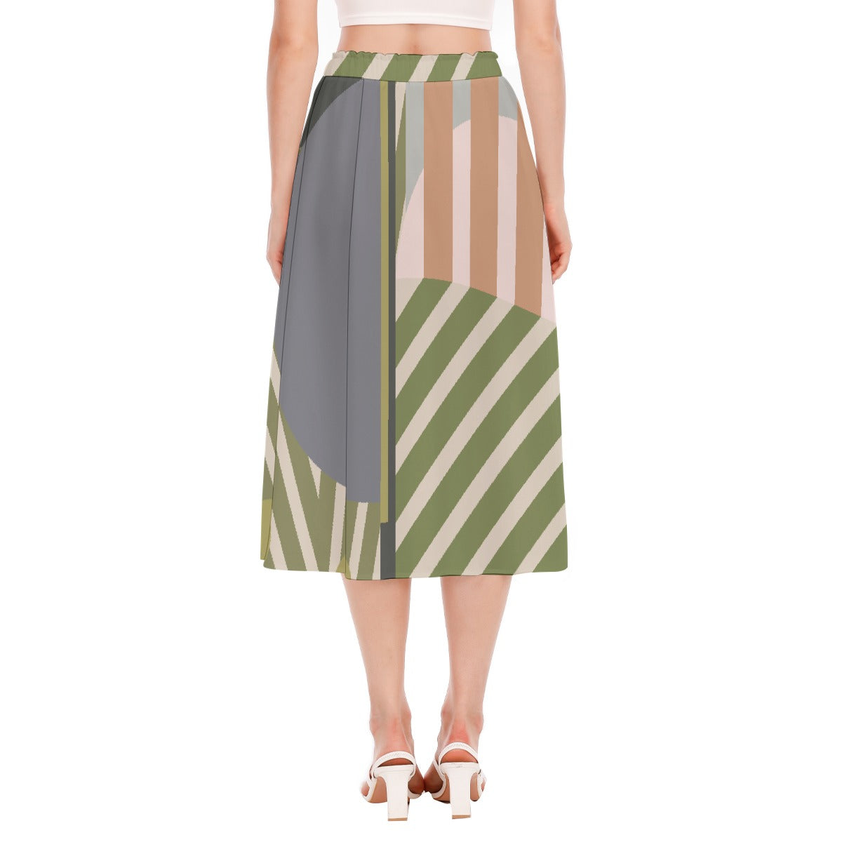 All-Over Print Women's Long Section Chiffon Skirt