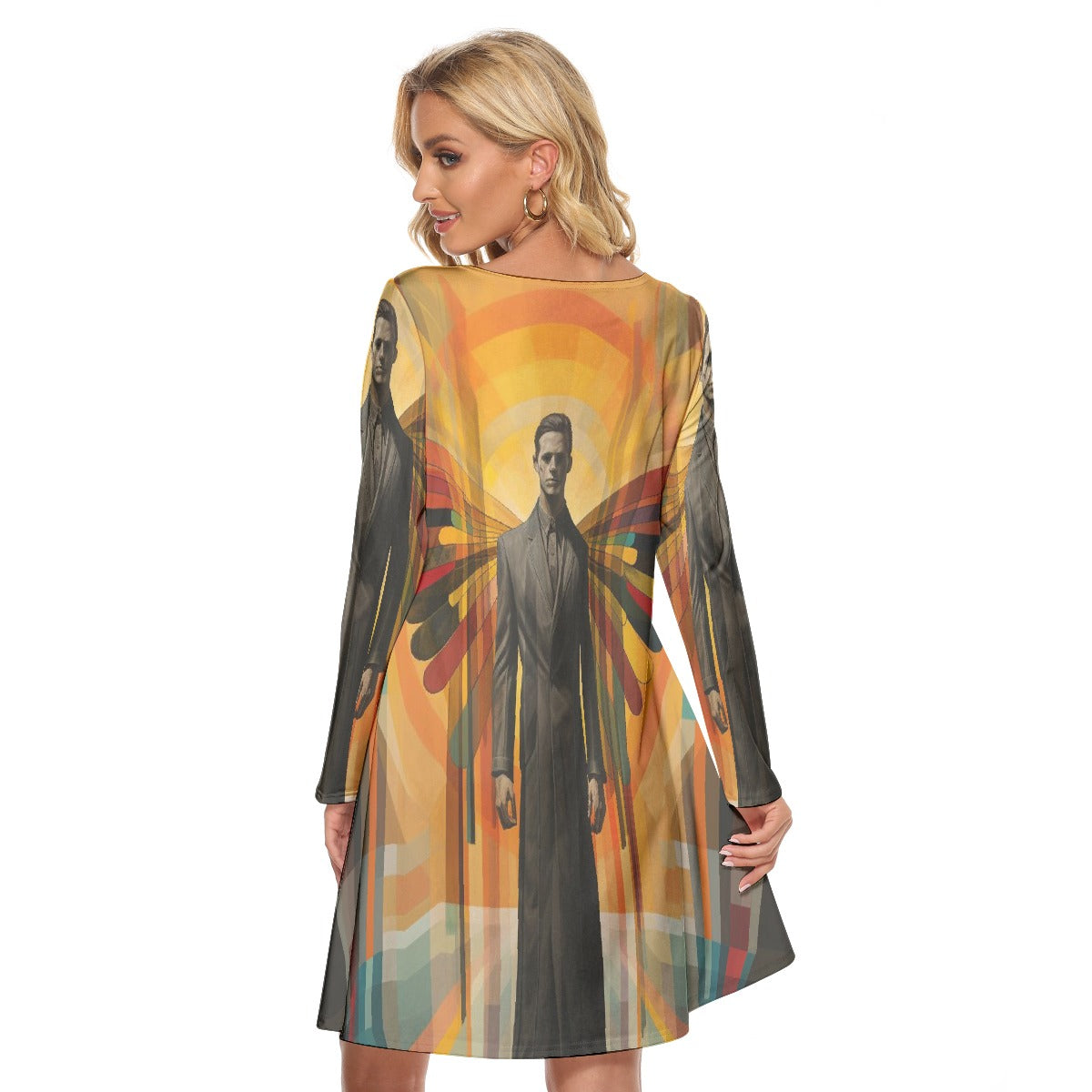 All-Over Print Women's Crew Neck Dress